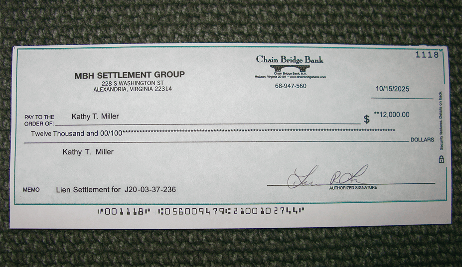 Overnight Lien Profits Check Proof