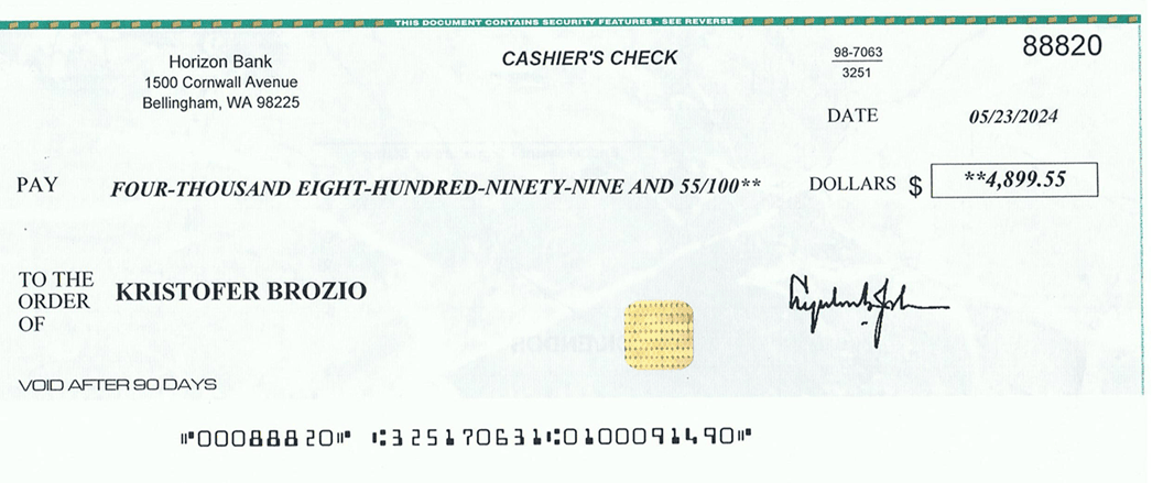 Overnight Lien Profits Check Proof