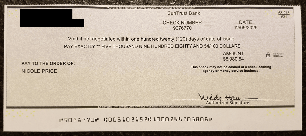 Overnight Lien Profits Check Proof