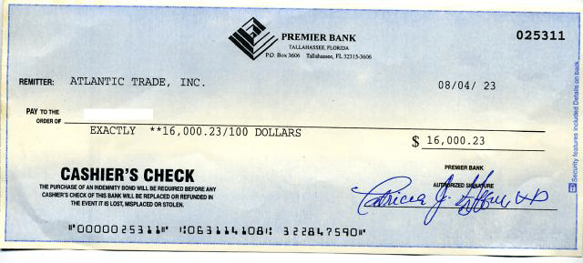 Overnight Lien Profits Check Proof