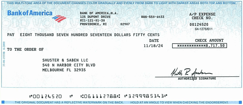 Overnight Lien Profits Check Proof