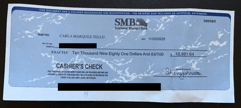 Overnight Lien Profits Check Proof