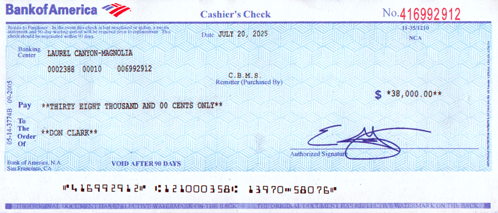 Overnight Lien Profits Check Proof