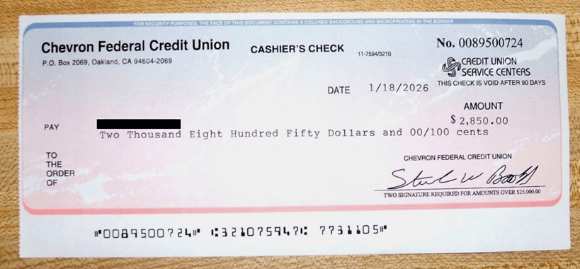 Overnight Lien Profits Check Proof