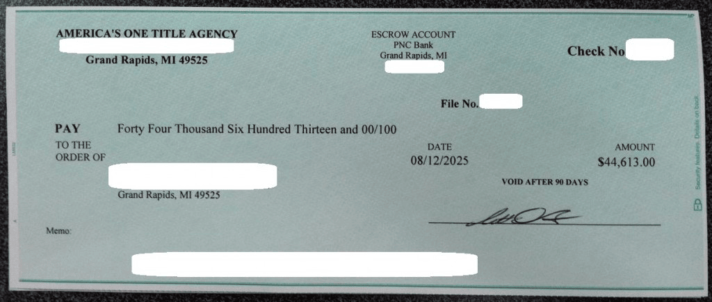 Overnight Lien Profits Check Proof