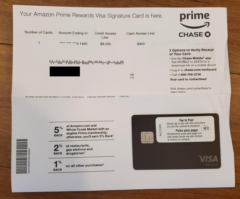 Amazon Prime Visa Corporate Credit Card