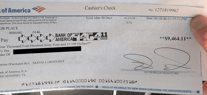 Overnight Lien Profits Check Proof