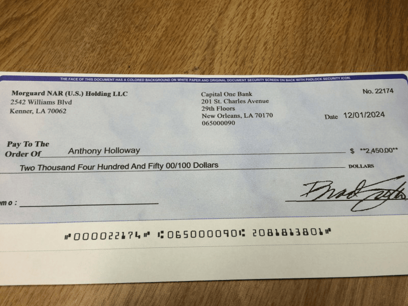 Overnight Lien Profits Check Proof