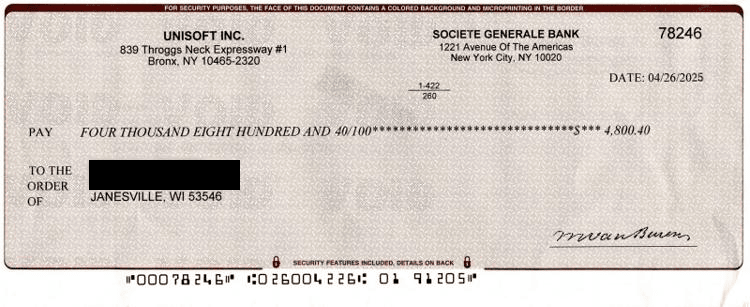 Overnight Lien Profits Check Proof