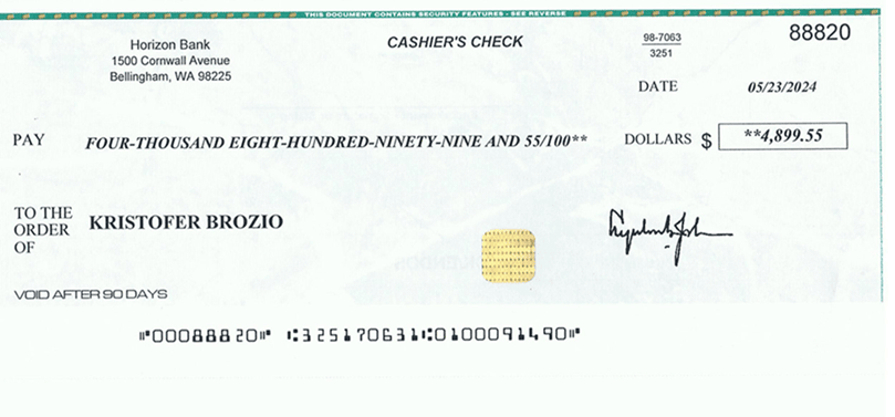 Overnight Lien Profits Check Proof