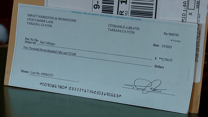 Overnight Lien Profits Check Proof