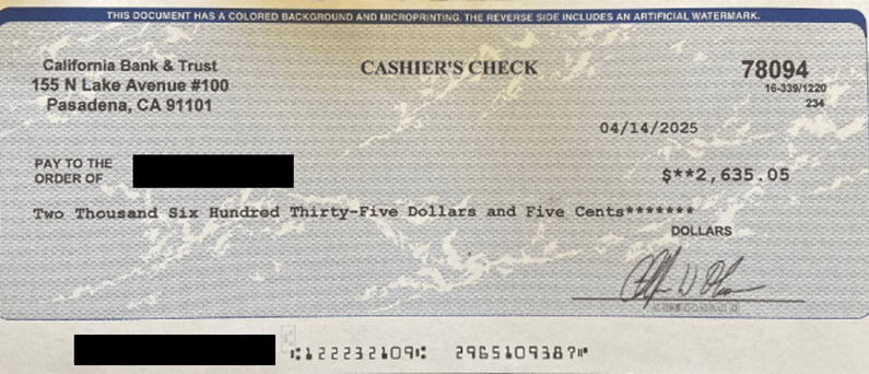 Overnight Lien Profits Check Proof