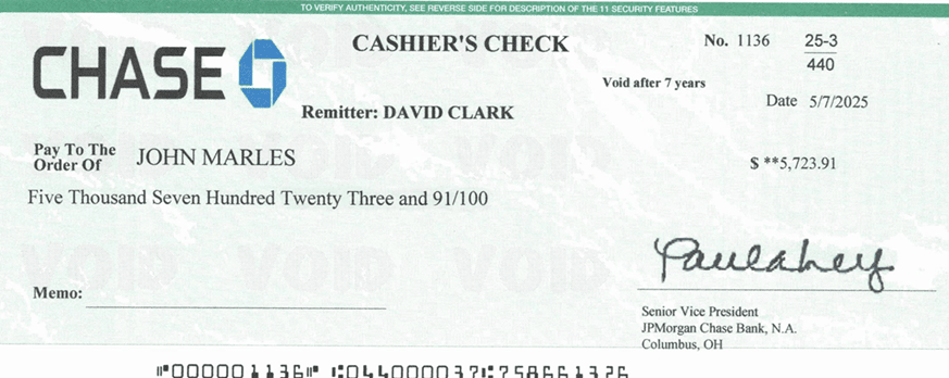 Overnight Lien Profits Check Proof