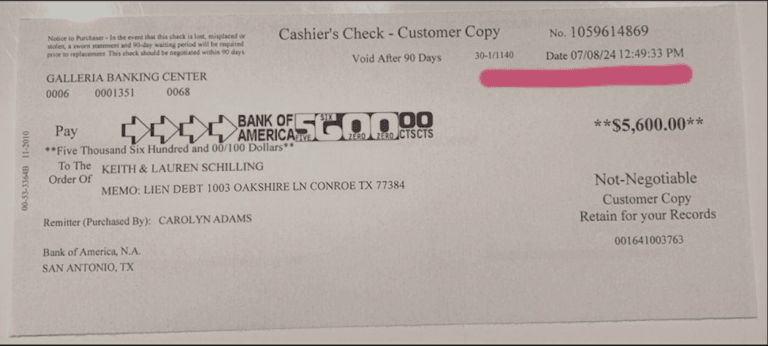 Overnight Lien Profits Check Proof