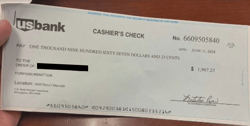 Overnight Lien Profits Check Proof